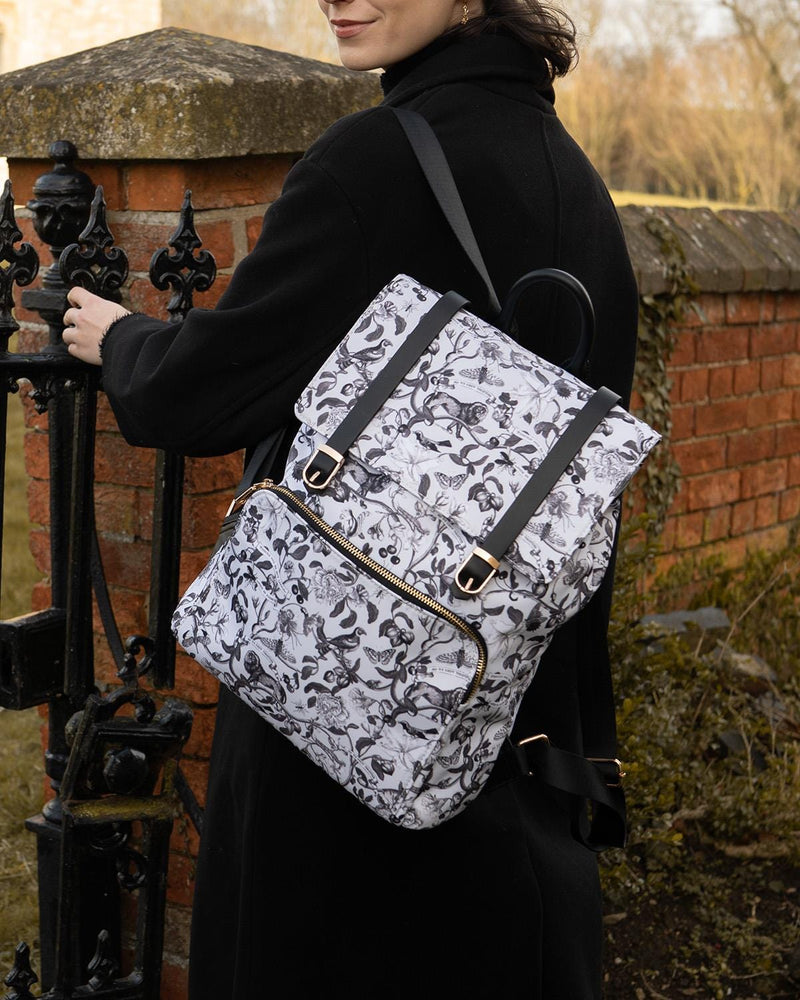 Tree Of Life Backpack - Black/White by Fable England
