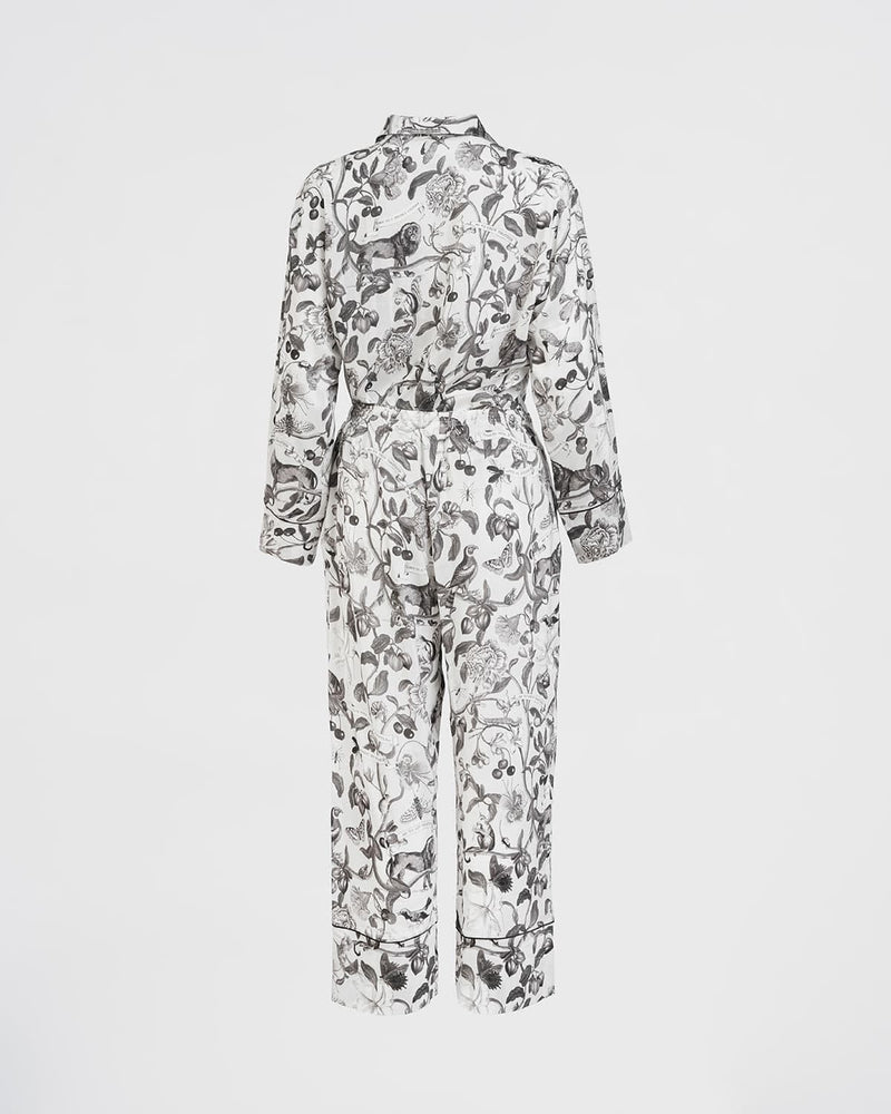 Tree of Life Monochrome Long Pyjamas by Fable England