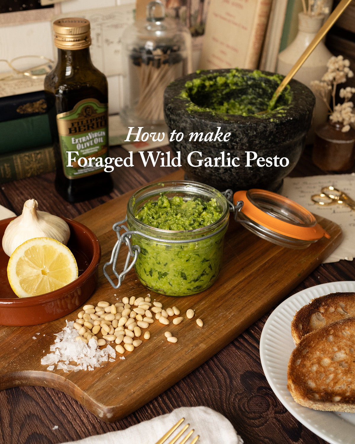 Spring Foraging Wild Garlic Pesto