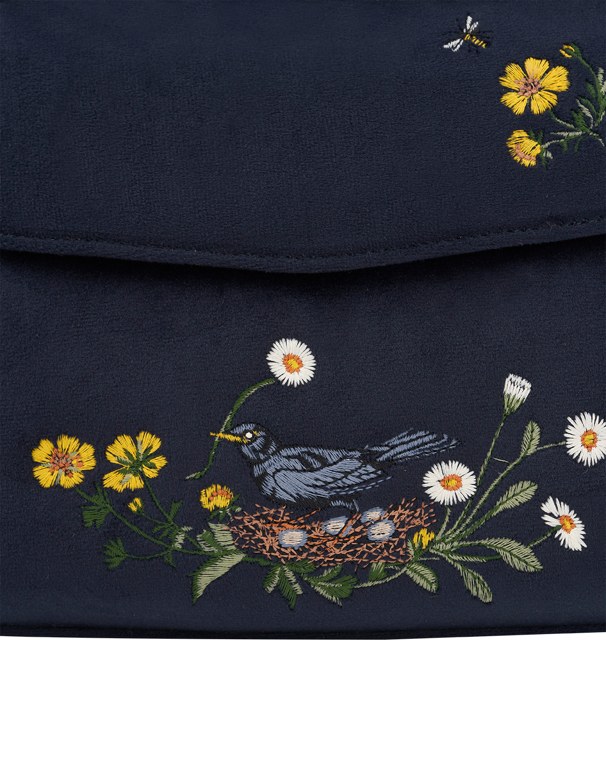 アンティークベルベット刺繍　ハンドバッグ ブラックバード ミニトート トップハンドルバッグ | Fable England