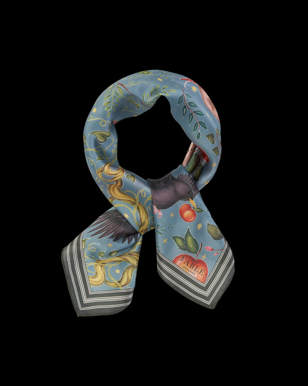 Catherine Rowe's Into The Woods Square Scarf Teal