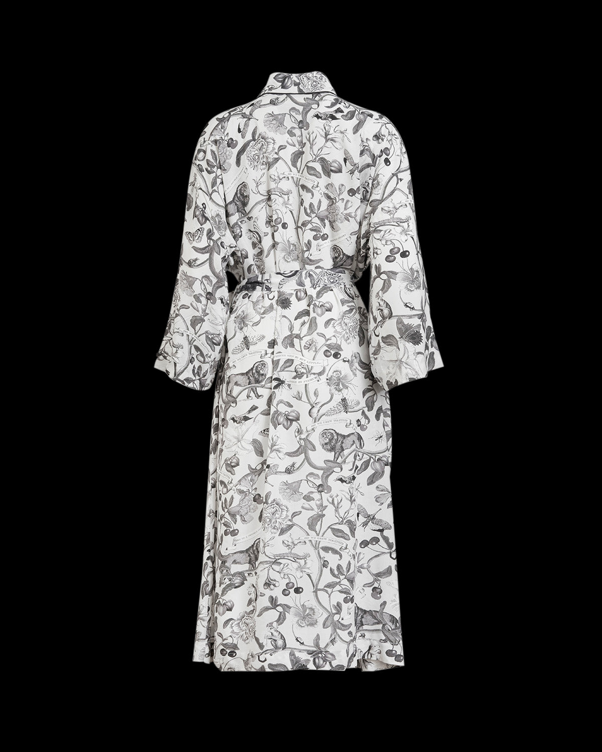 Tree of Life Monochrome Long Kimono