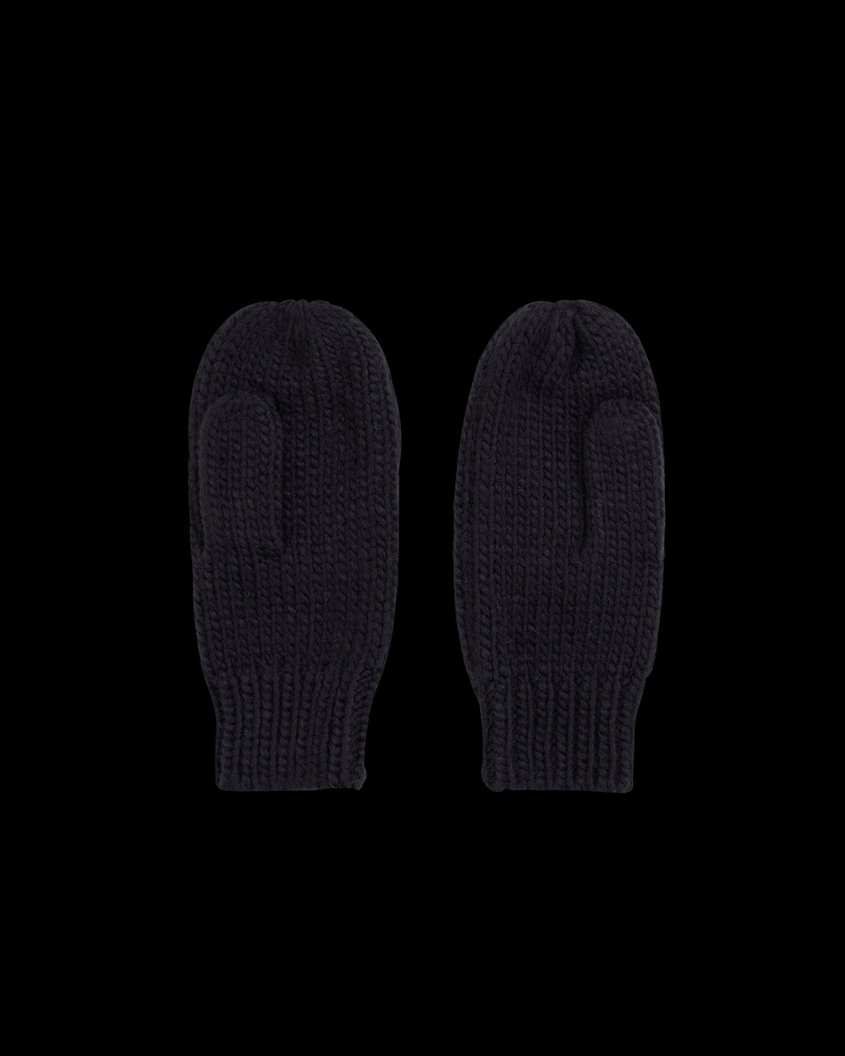 Forget-Me-Not Knitted Navy Mittens