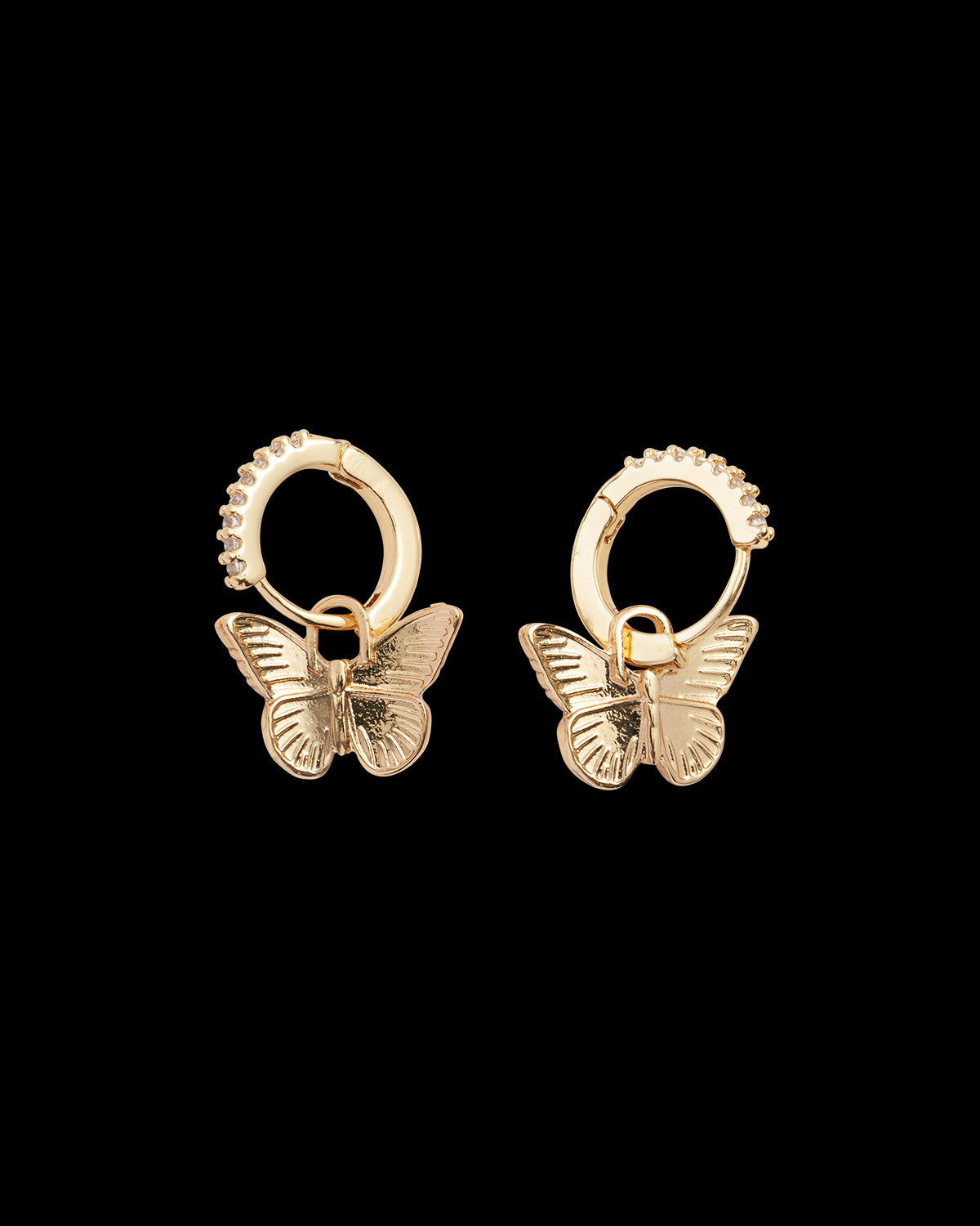 Butterfly Huggie Earrings
