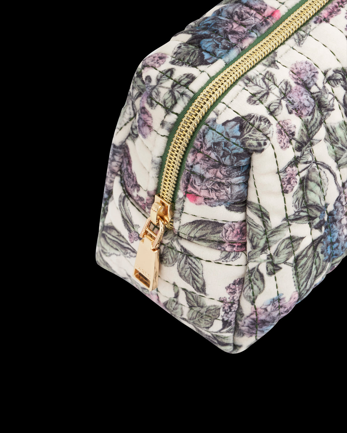Hydrangea Small Quilted Makeup Bag