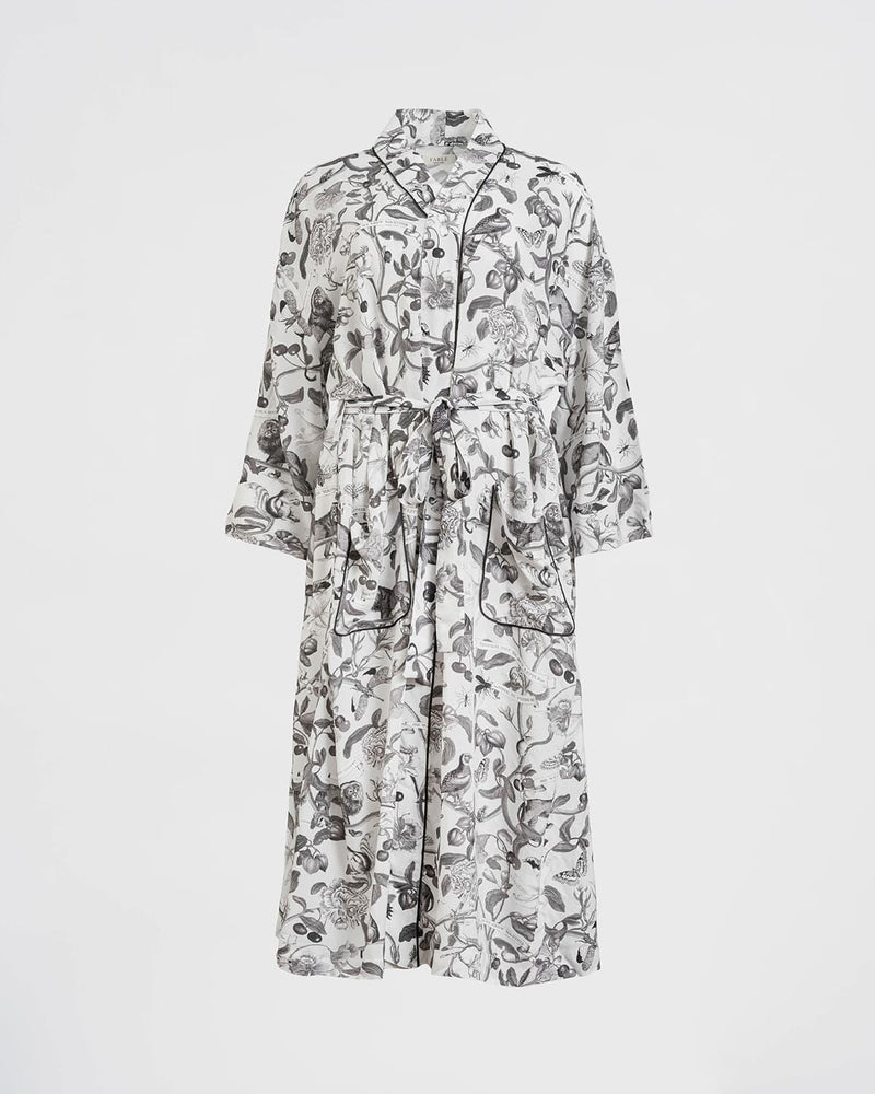 Tree Of Life Monochrome Long Kimono by Fable England