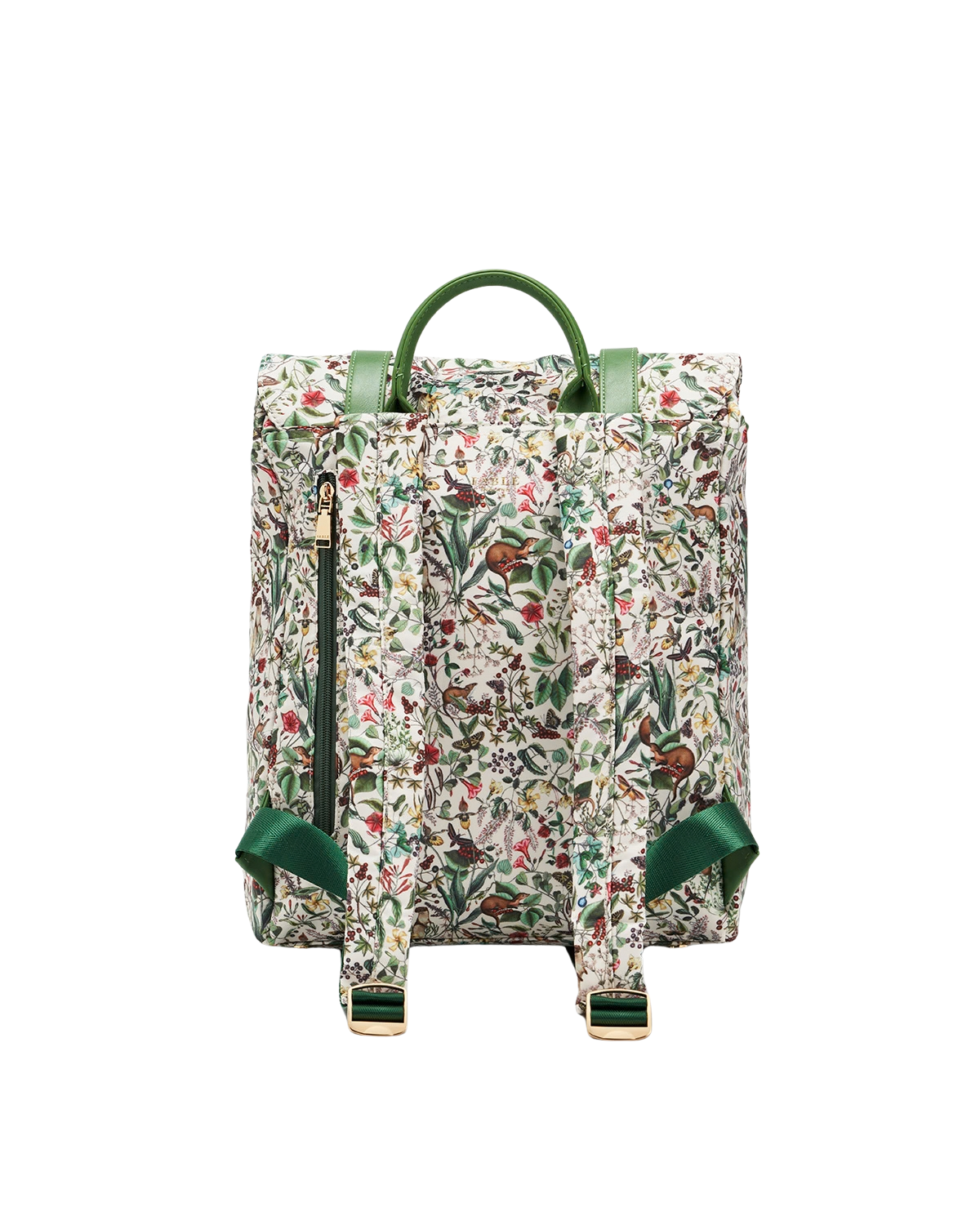 Green Garden Floral Buckle Backpack