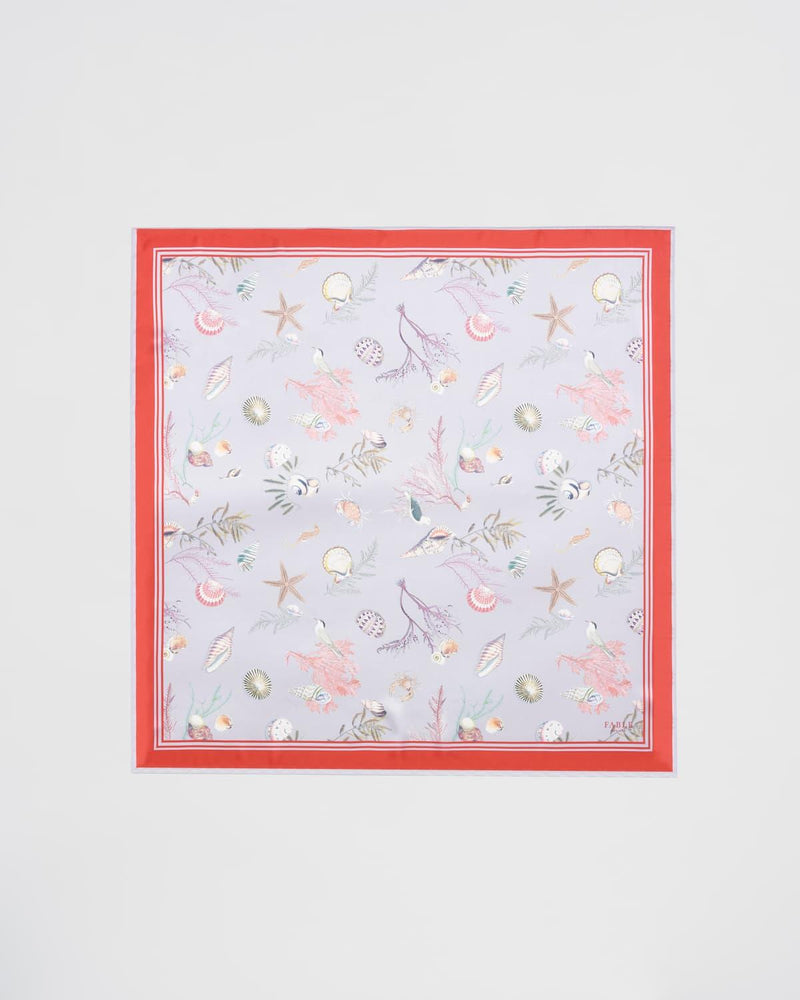 Whispering Sands Powder Blue Square Scarf