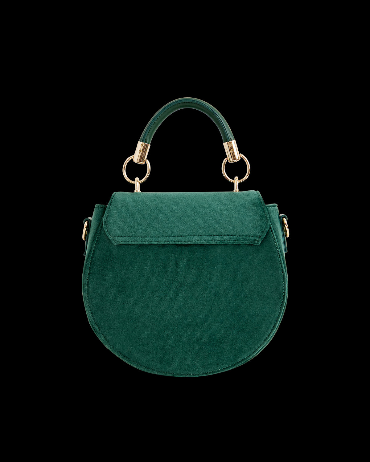 Bolso Robin in Love Bordado Terciopelo Verde Helecho