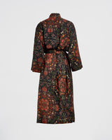 Folksy Fox Kimono Black