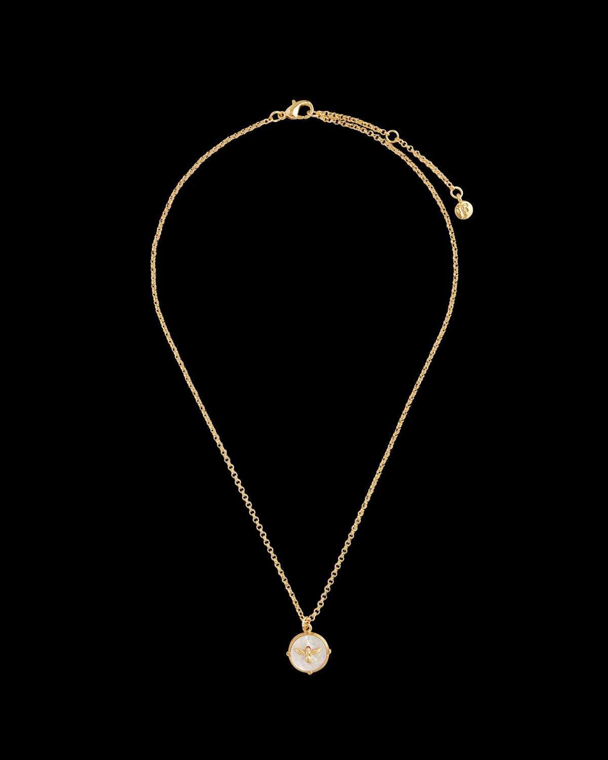 Collar Dorado Abeja & Perla