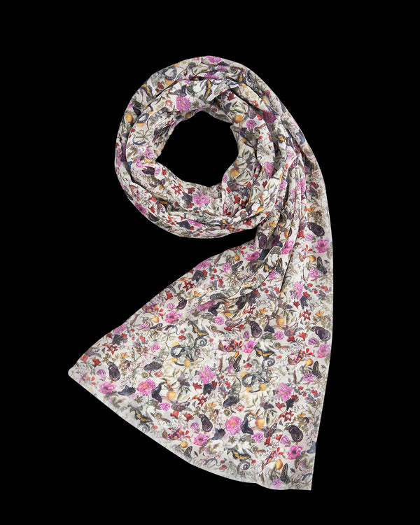 Floral Engravings Lightweight Scarf
