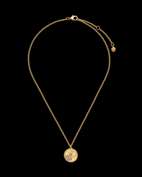 Celestial Snake Pendant Necklace