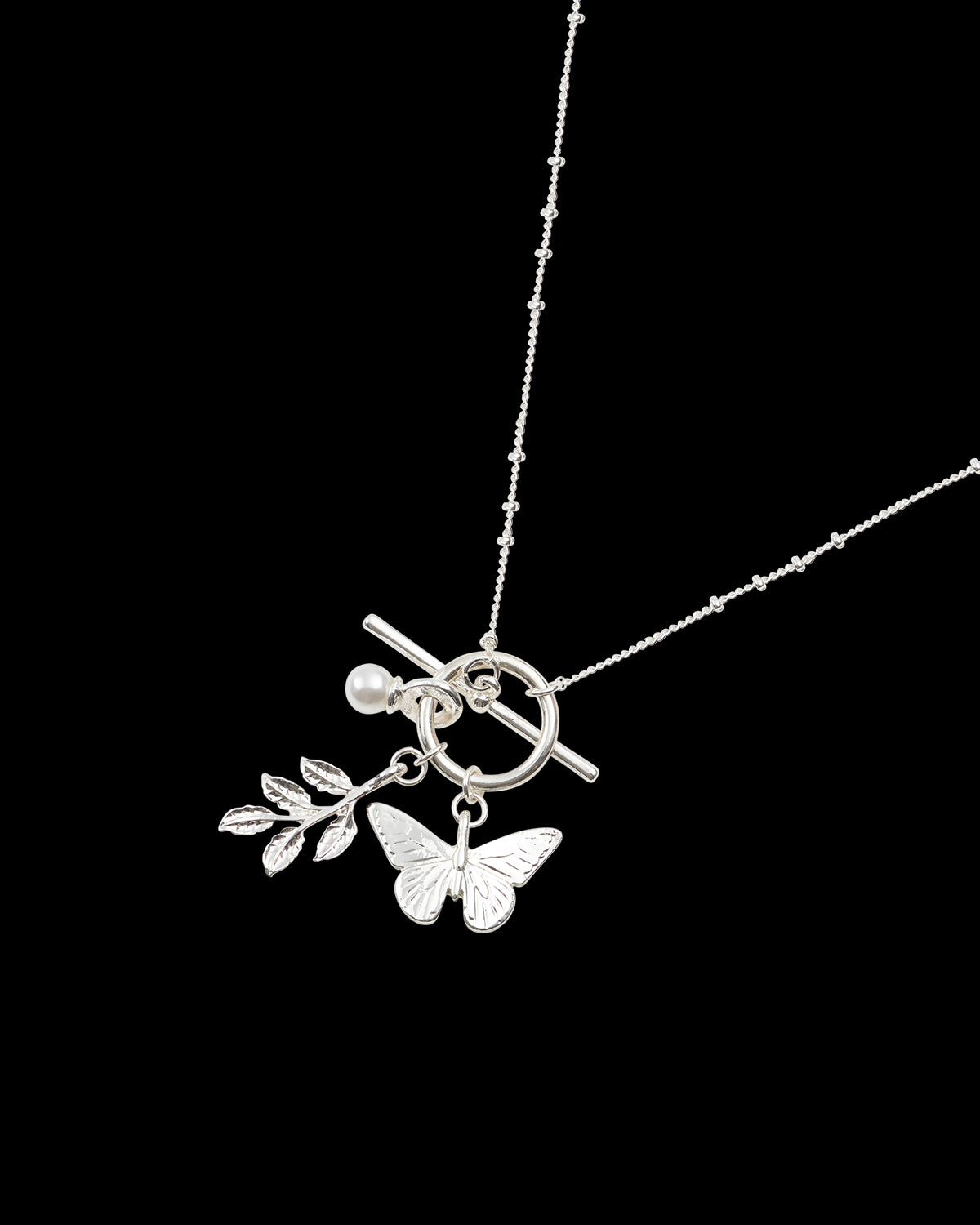 Collana Farfalla Blu Argento