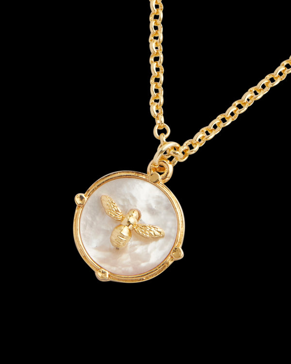 Honey Bee & Pearl Pendant