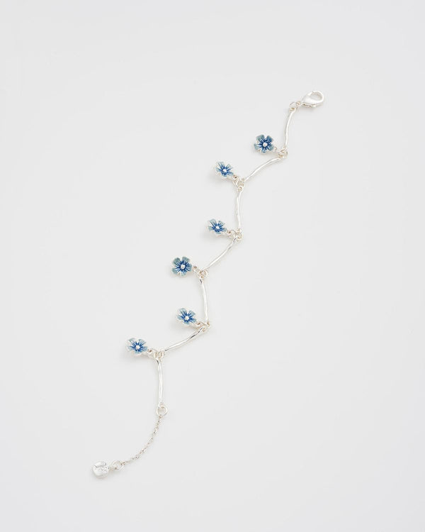 Forget Me Not Silver Bracelet