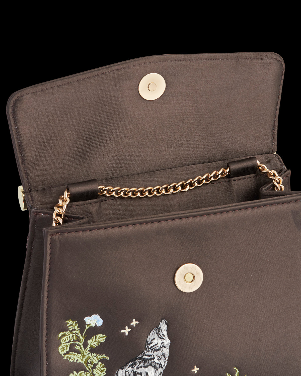 Satin-Tasche Wolf & Mond Antrazit
