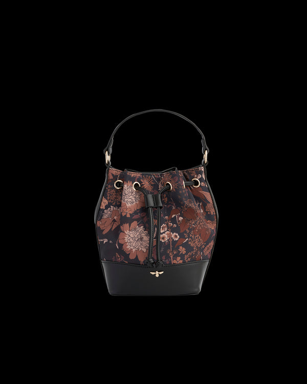Deco Bloom Black Bucket Bag