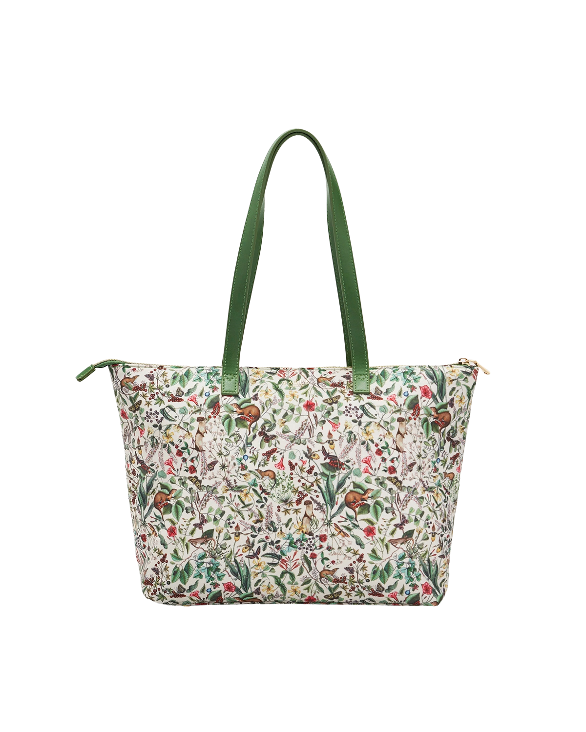 Green Garden Floral Grab Tote