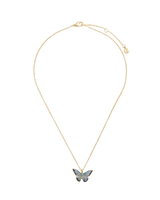 Enamel Blue Butterfly Short Necklace