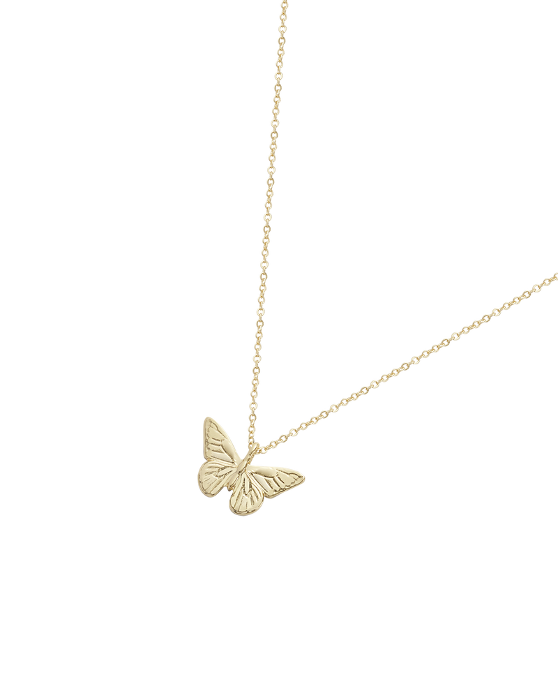 Enamel Blue Butterfly Short Necklace