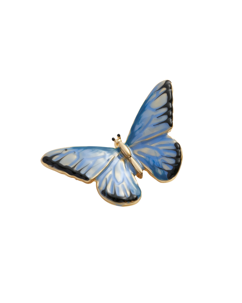 Enamel Blue Butterfly Brooch