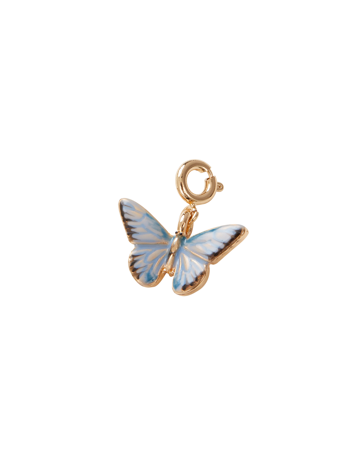 Emaille Schmetterlings-Charm blau