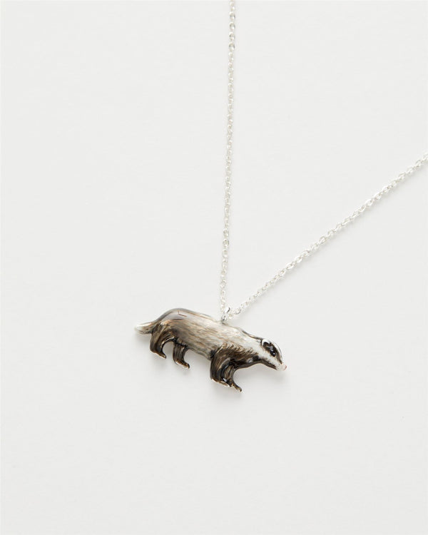Enamel Badger Short Necklace by Fable England