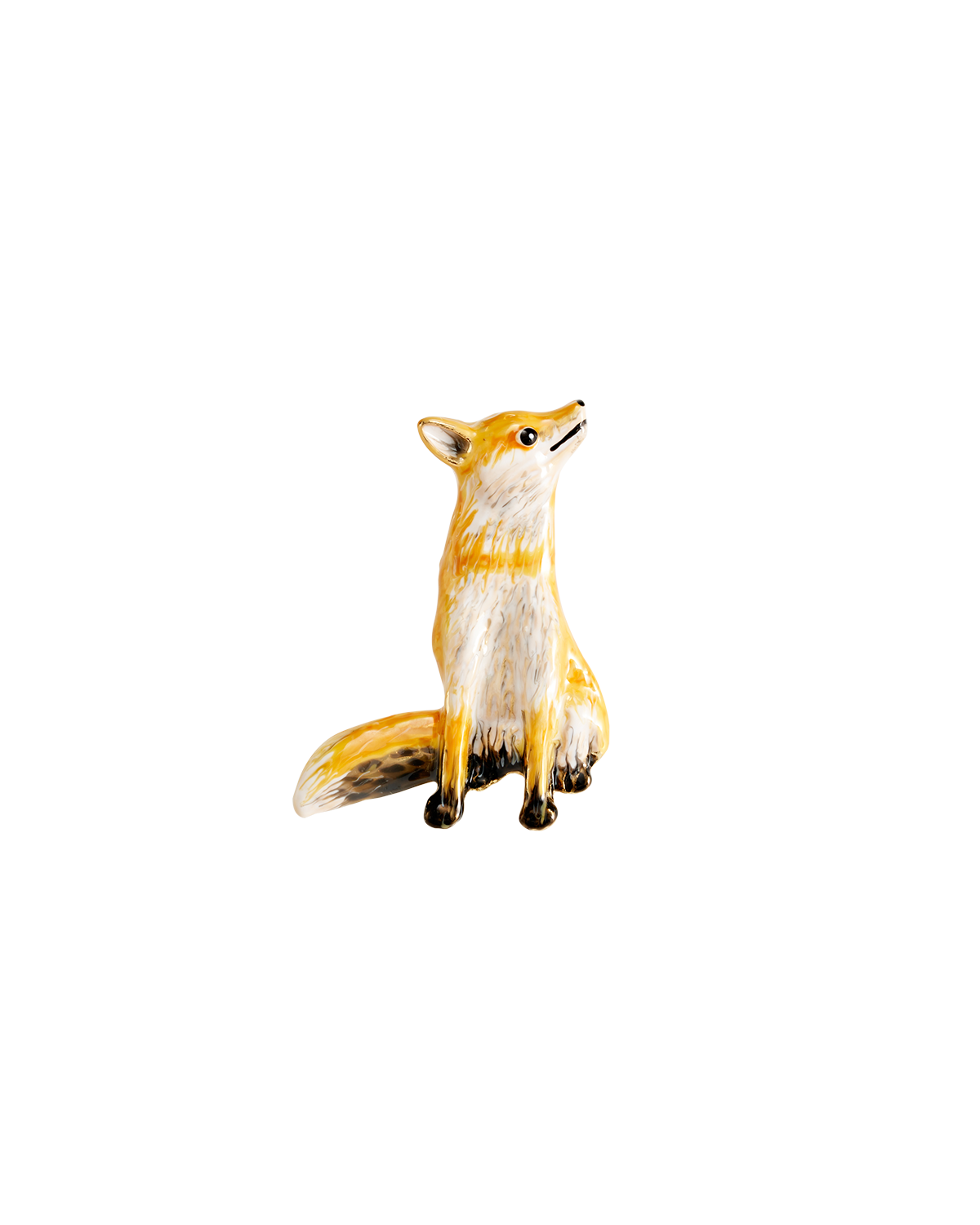 Enamel Fox Brooch