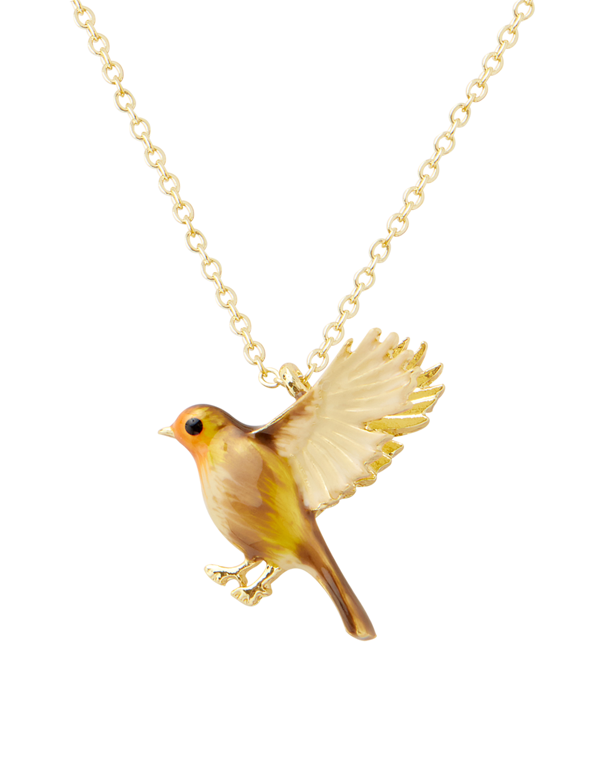 Enamel Robin Necklace