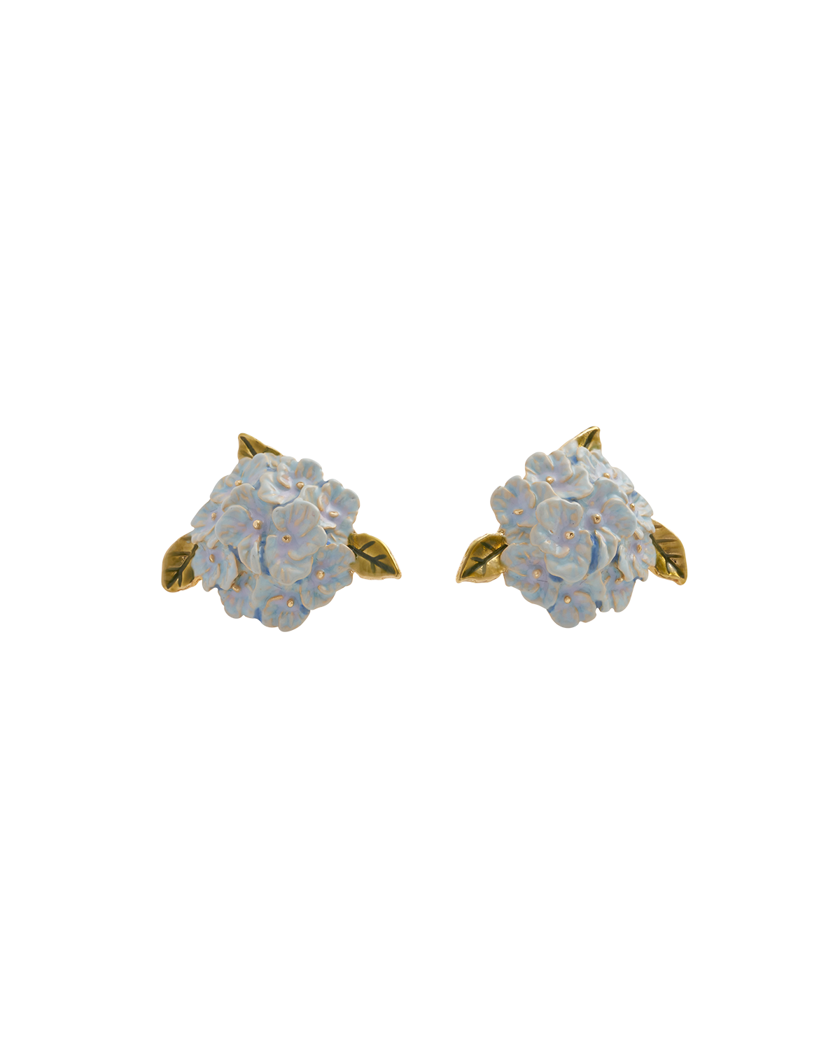 Enamel Hydrangea Earrings