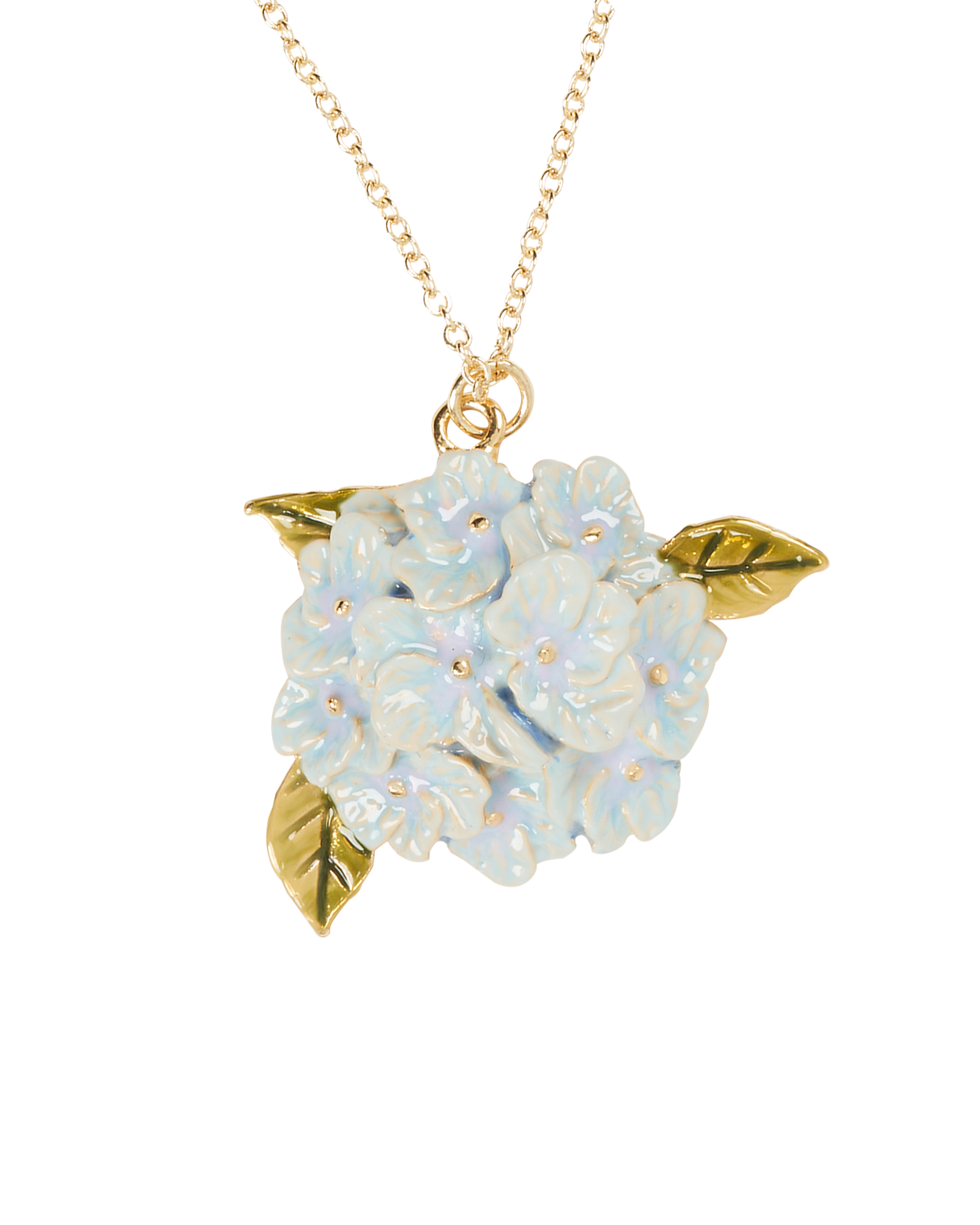 Enamel Hydrangea Necklace