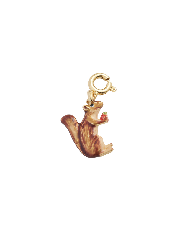 Enamel Cheeky Squirrel Charm