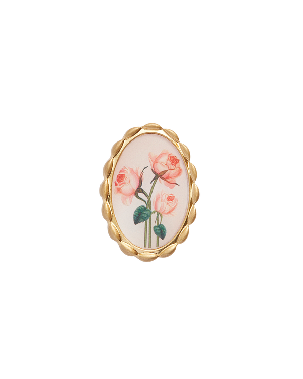 Framed Roses Brooch