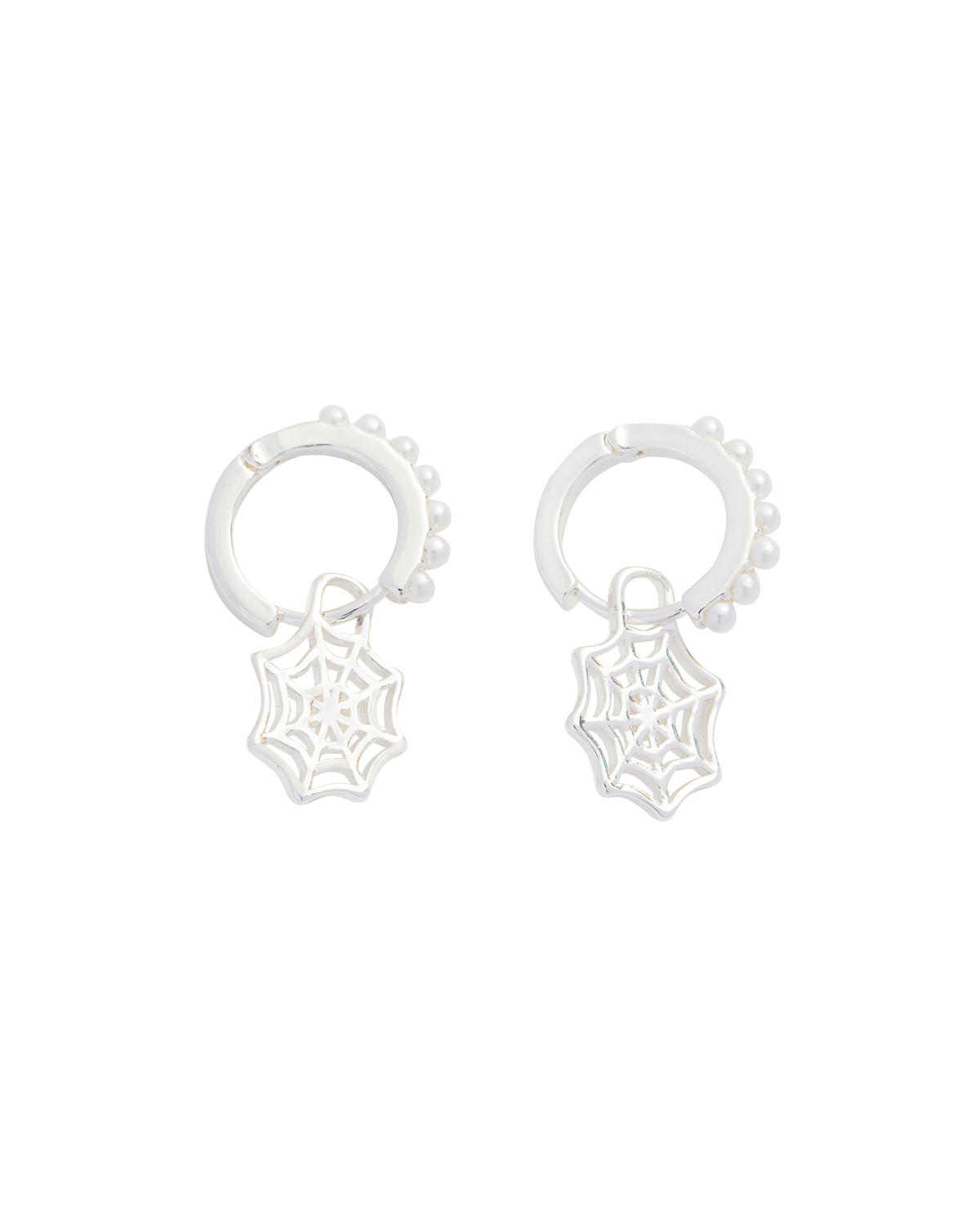 Cobweb Huggie Earrings