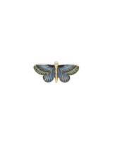 Deco Butterfly Blue Brooch