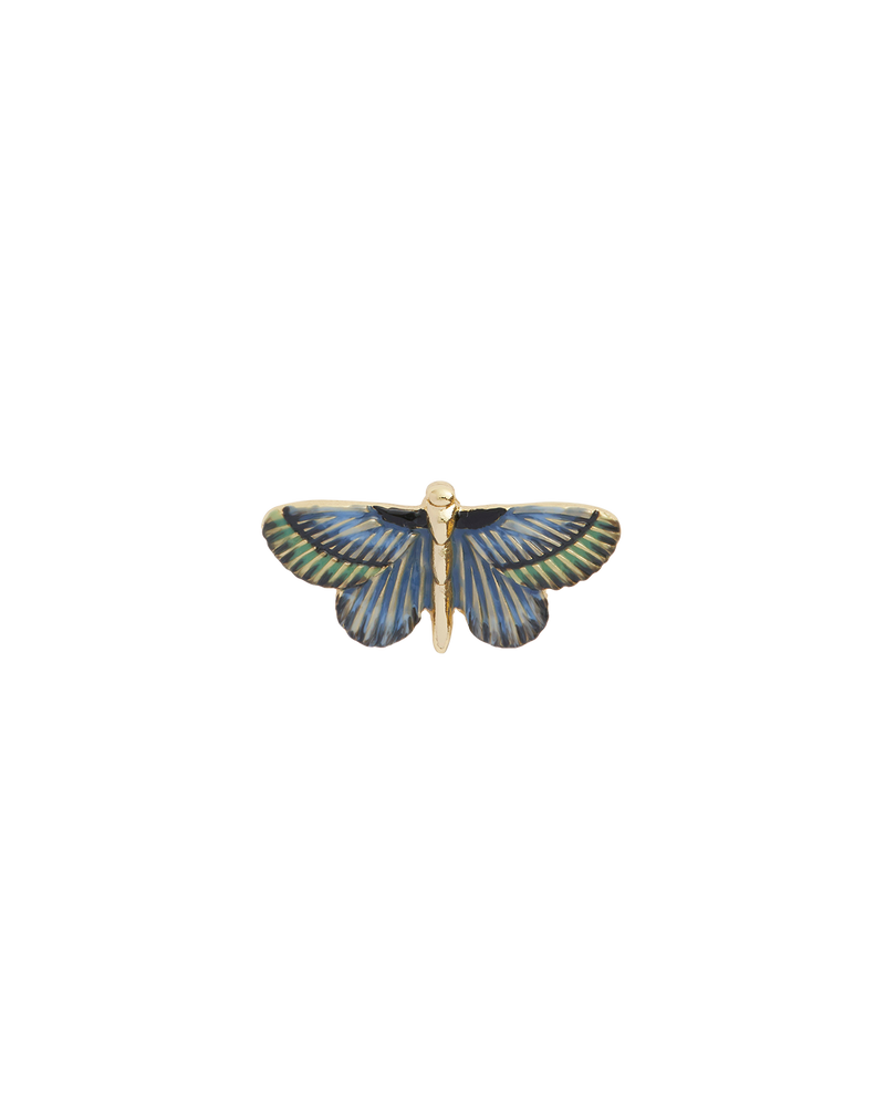 Deco Butterfly Blue Brooch