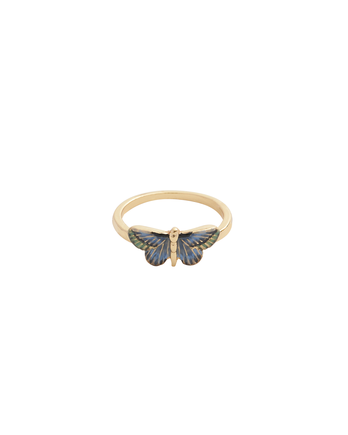 Anello Farfalla Blu Deco