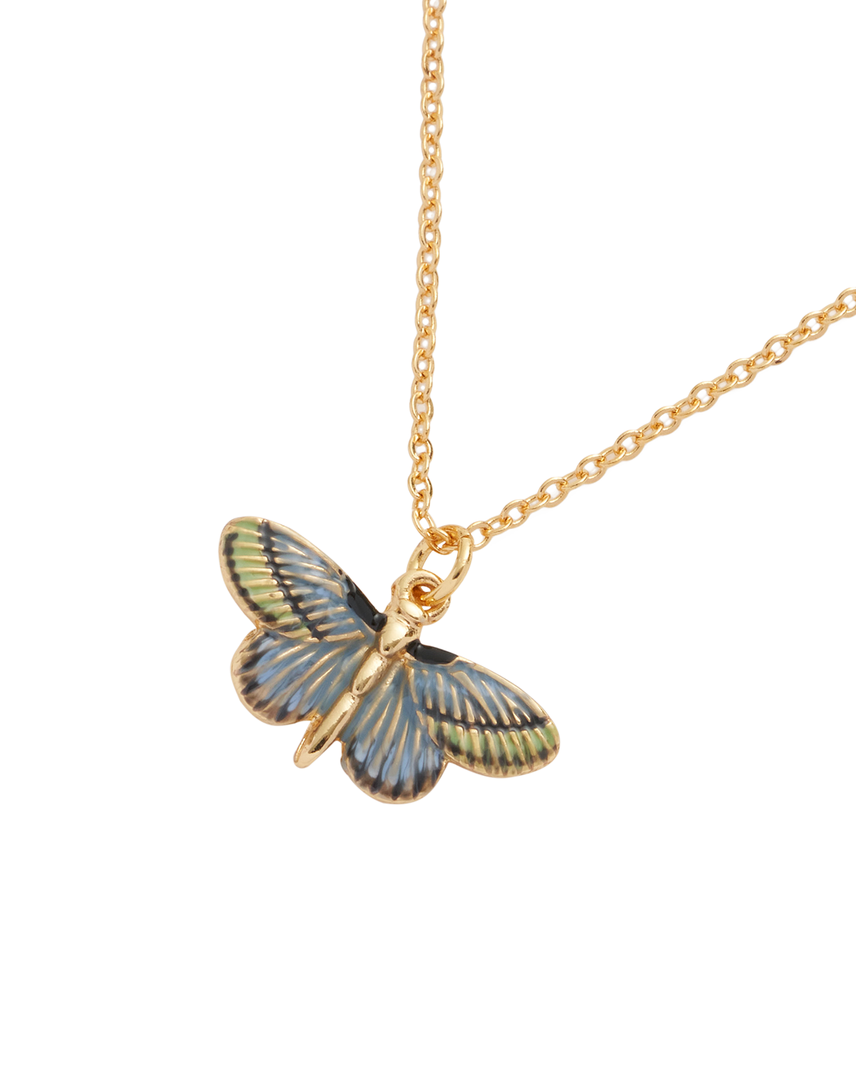 Deco Butterfly Blue Necklace