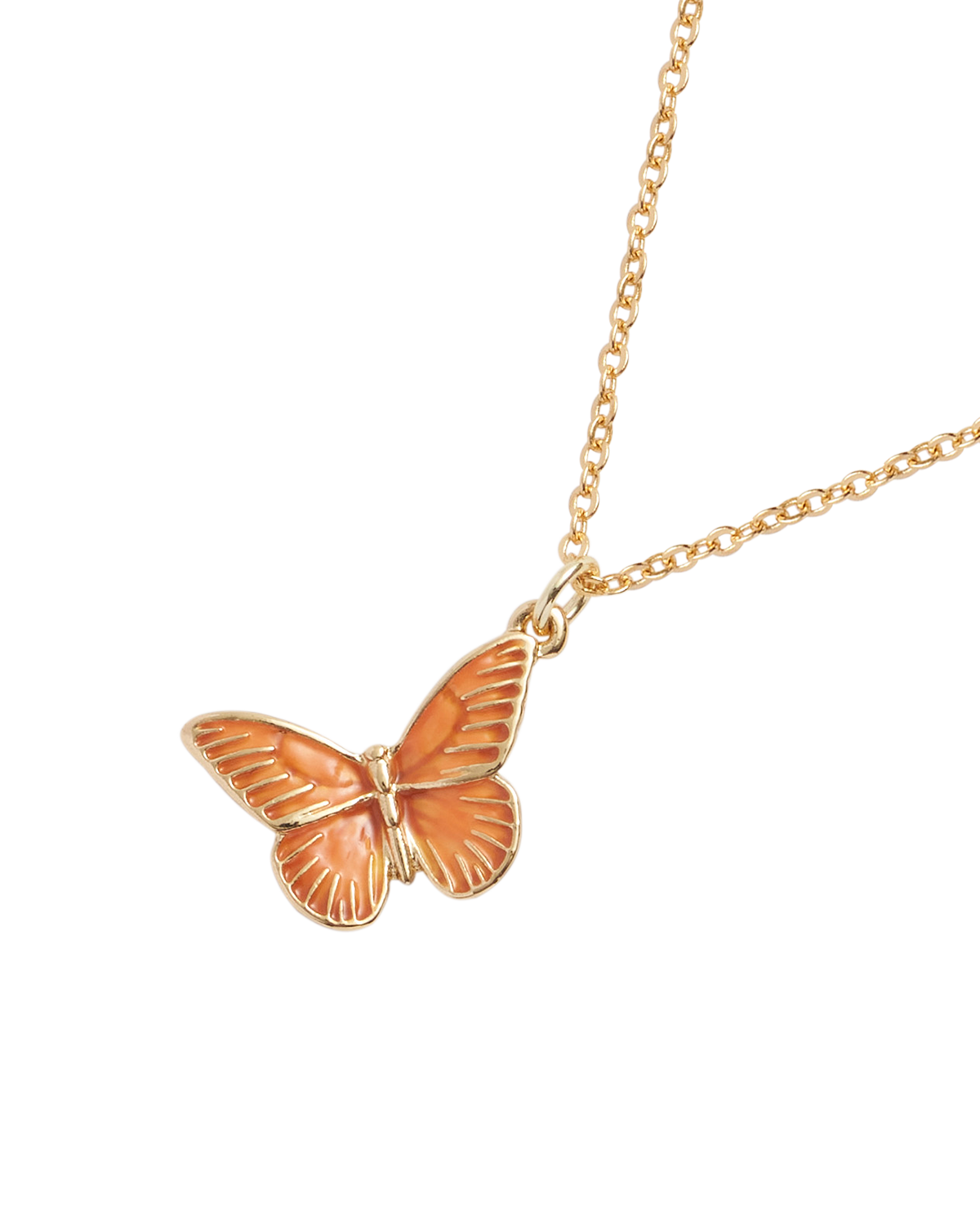 Collar Mariposa Naranja