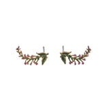 Lavender Monocle Necklace & Lavender Earrings Set