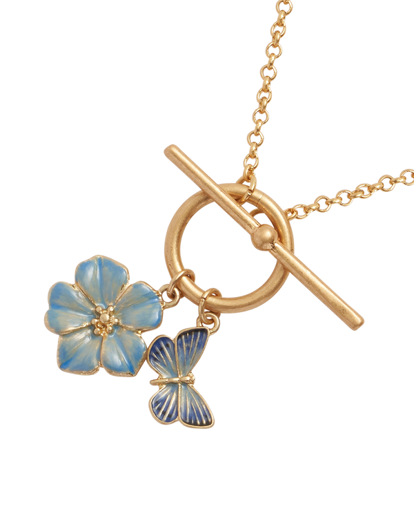Butterfly & Flower Necklace