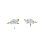Hydrangea Necklace Silver & Hydrangea Earrings Silver Set