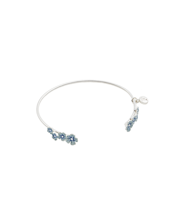 Forget Me Not Silver Bangle