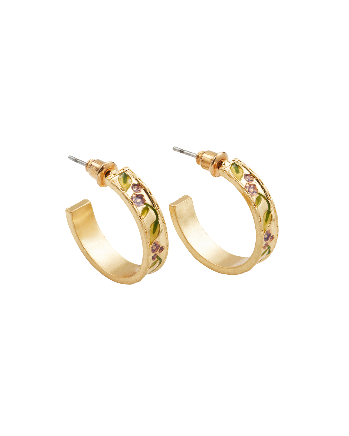 Blackberry Bramble Hoop Earrings