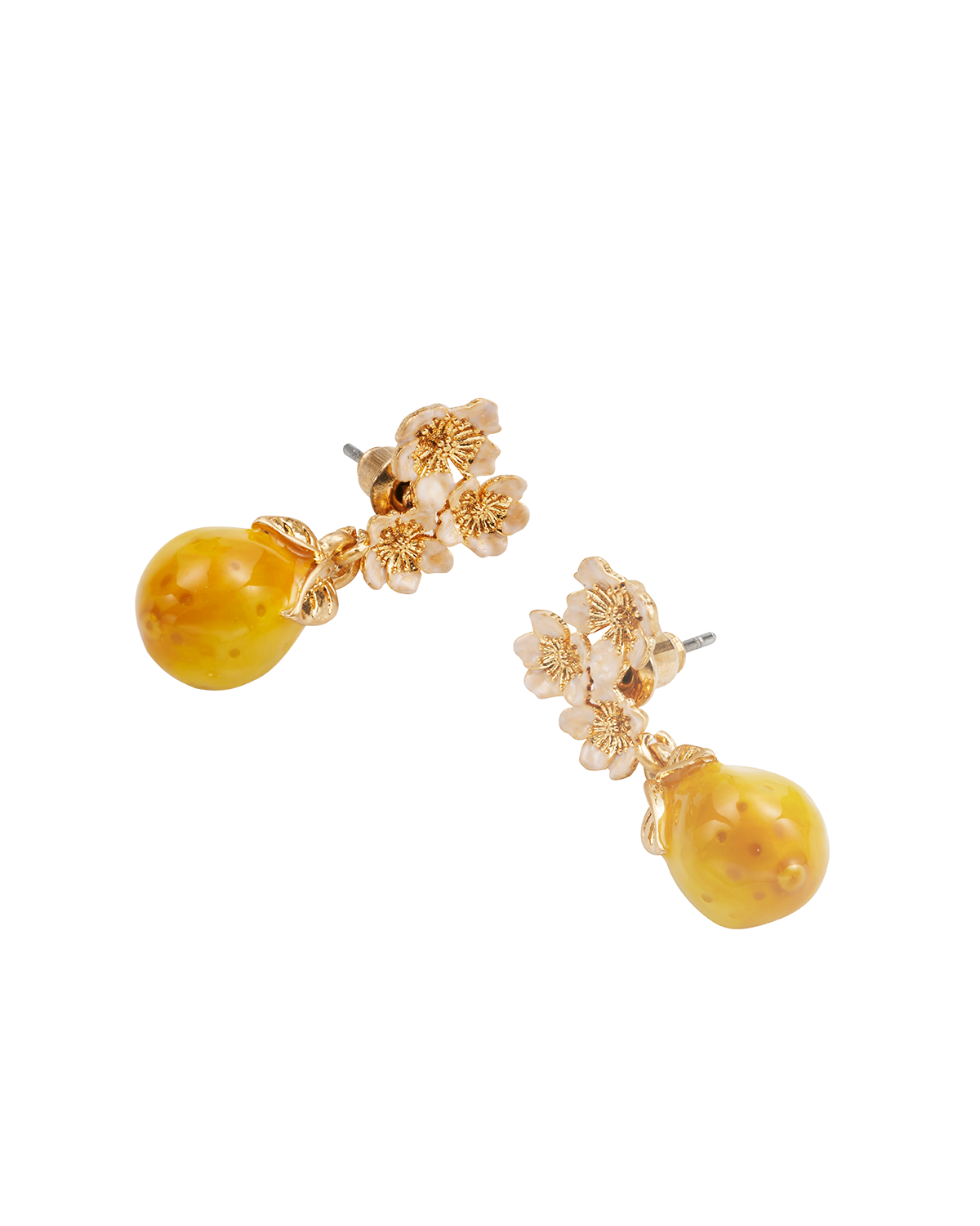 Golden Pear Drop Gold Earrings