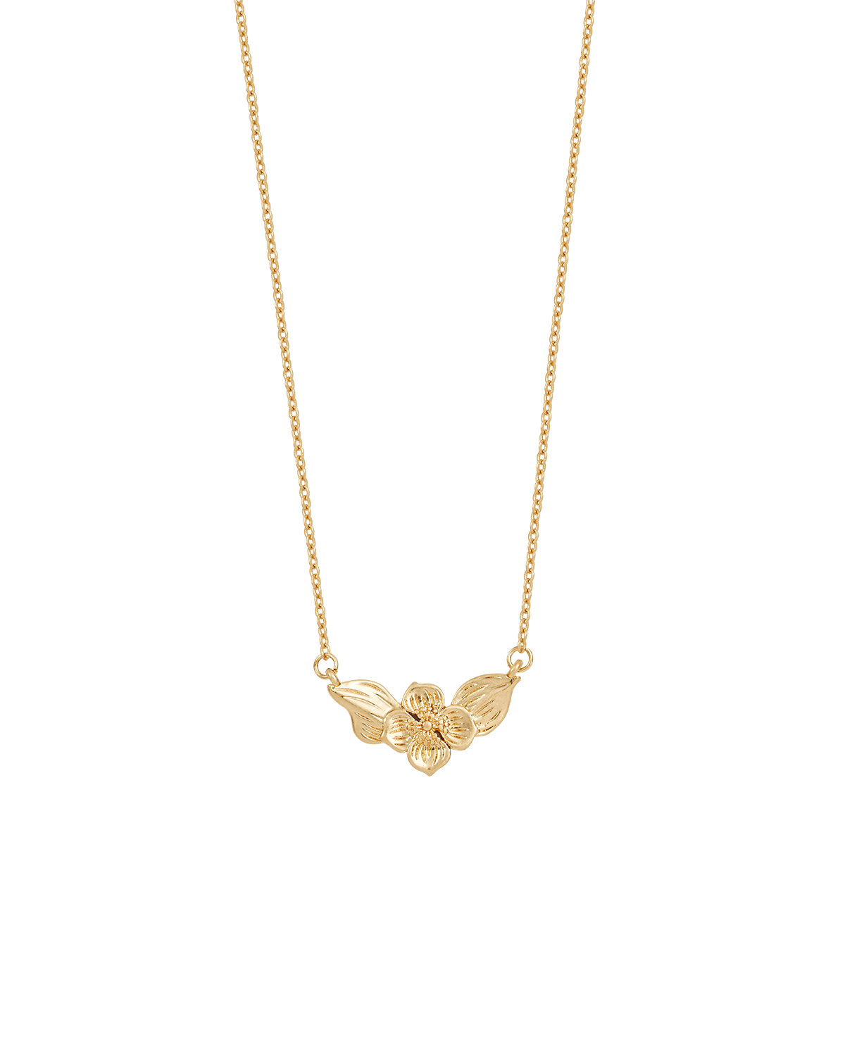 Gold Poppy Anemone Necklace