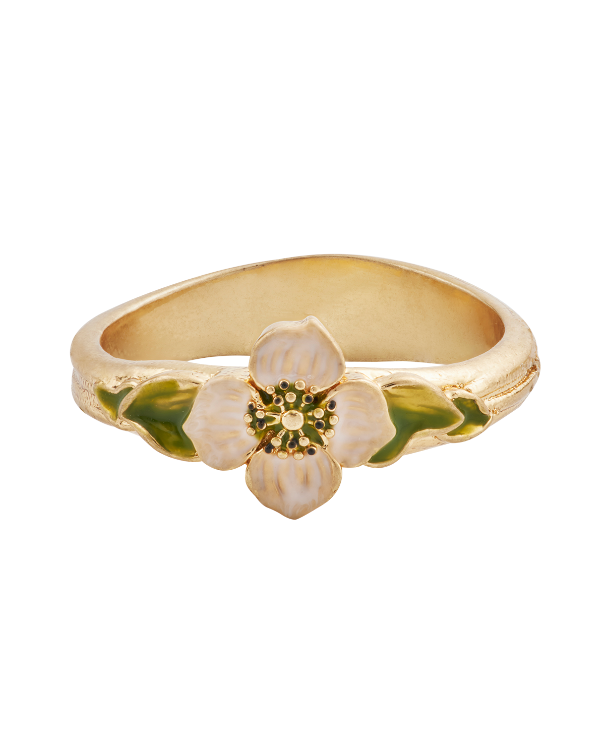 Gold Poppy Anemone Ring