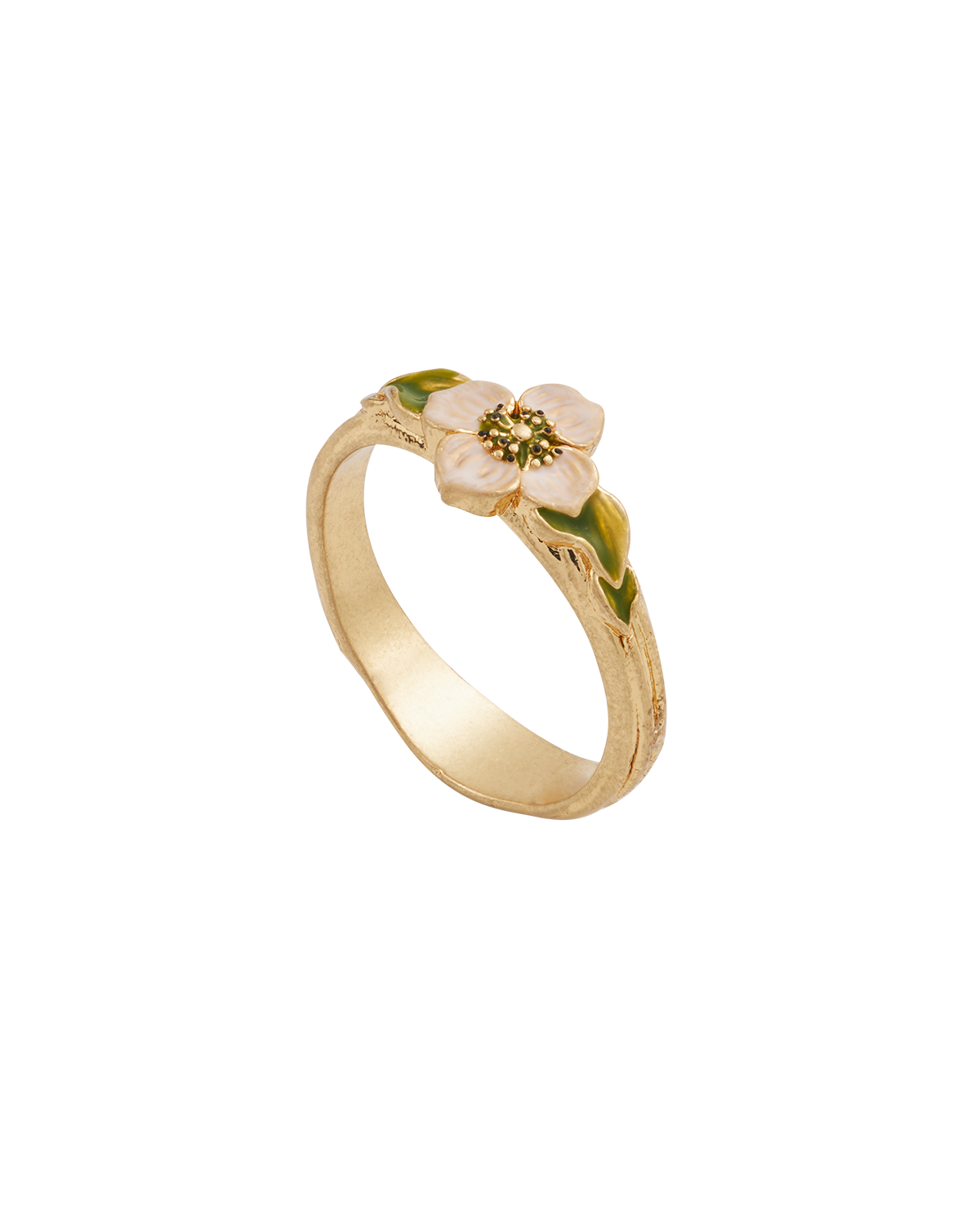 Gold Poppy Anemone Ring