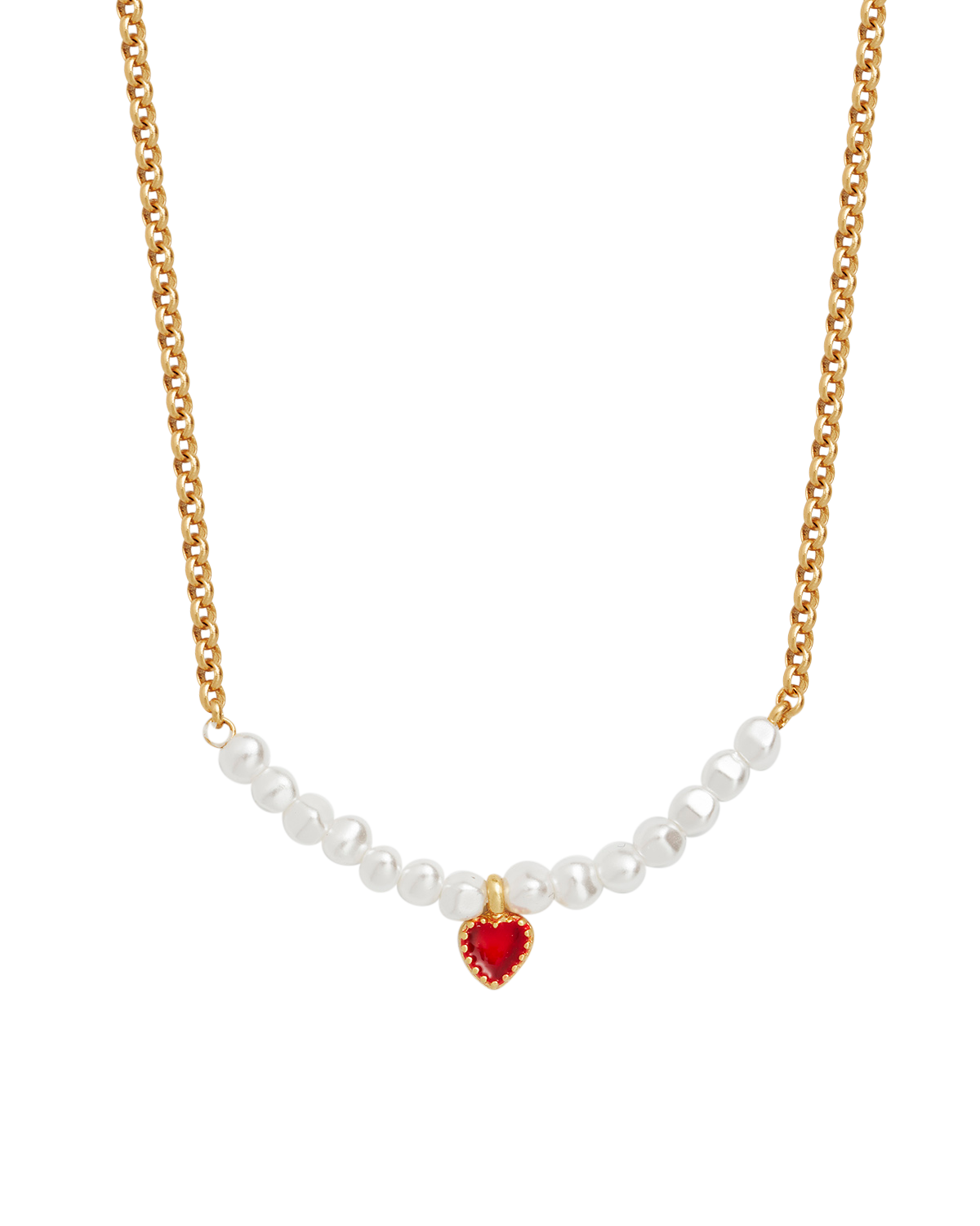 Love Heart Pearl Necklace